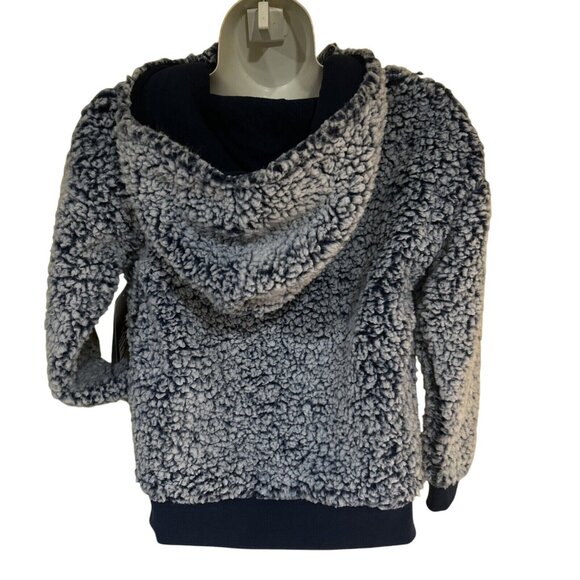 West Virginia Mountaineers Colosseum Navy Teddy LS Pullover Girls M New - Picture 5 of 6